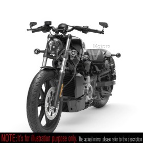 Blade black bar end mirrors compatible with Harley Sportster S Nightster 2021-