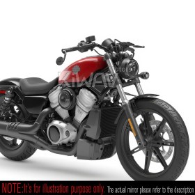 Ojo black bar end mirrors compatible with Harley Sportster S Nightster 2021-