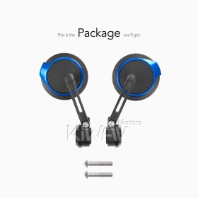 Aura blue bar end mirrors compatible with Harley Sportster S Nightster 2021-