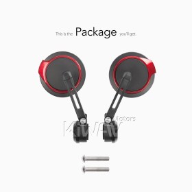 Aura red bar end mirrors compatible with Harley Sportster S Nightster 2021-