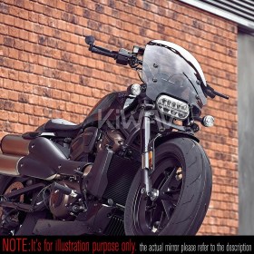 Orbix black motorcycle bar end mirror one piece compatible with Harley Sportster S Nightster 2021-