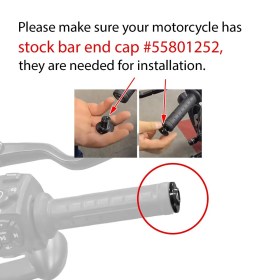 Orbix black motorcycle bar end mirror one piece compatible with Harley Sportster S Nightster 2021-