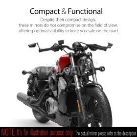 バーエンドミラー　リープ　黒　左右セット　2021以降のハーレーSportster S Nightsterに取付可能