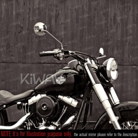 stainless steel mirrors Stan round chrome compatible with Harley Triumph