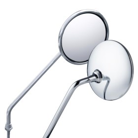 stainless steel mirrors Stan round chrome compatible with Harley Triumph