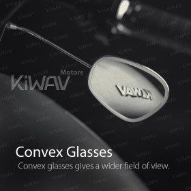 Stan square polished stainless steel headlight mirrors compatible with early BMW vintage models