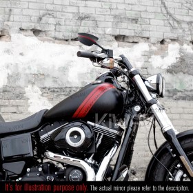 Redline mirrors compatible with Harley Davidson