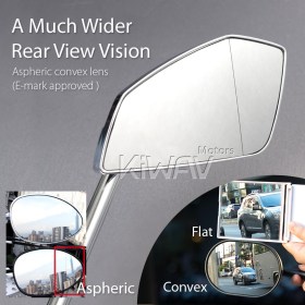 CleaverII chrome fairing mount mirrors w/ black adapter