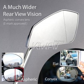 CleaverII chrome fairing mount mirrors w/ chrome adapter
