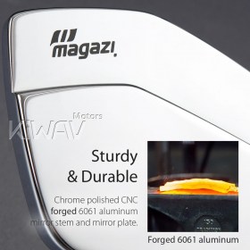 CleaverII chrome fairing mount mirrors w/ chrome adapter