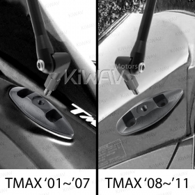 mirror adapter black aluminum compatible with Yamaha T-MAX 500 2001-2011