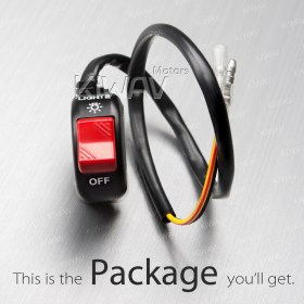 motorcycle black light switch of light 12V DC on 7/8 Inch handlebar