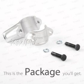 Mirror mount clamp on type 10mm silver