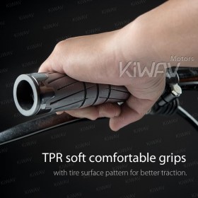 TPR rubber grips Wheel black for 7/8 Inch handlebar with thumb throttle