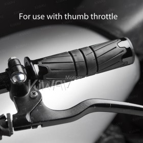 TPR rubber grips Wheel black for 7/8 Inch handlebar with thumb throttle
