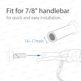 Bar end mirrors expansion components for 7/8 Inch handlebar with ID 14.5~15.7mm