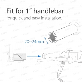 Bar end mirrors expansion components for 1 and 1-1/4 in. handlebar with ID 20.5 to 24.8mm