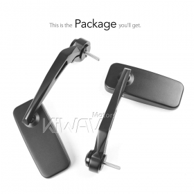 Classic black bar end mirrors for Royal Enfield Interceptor 650