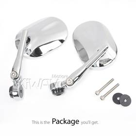 Stark chrome bar end mirrors compatible with Royal Enfield Interceptor 650