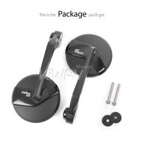 Missie black bar end mirrors compatible with Royal Enfield Interceptor 650