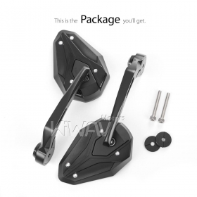 ViperII black bar end mirrors for Royal Enfield Interceptor 650