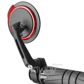 Aura red bar end mirrors for Royal Enfield Interceptor 650