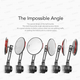 Aura red bar end mirrors for Royal Enfield Interceptor 650