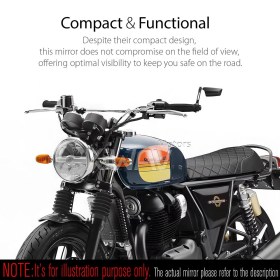 バーエンドミラー　リープ　黒　左側　ロイヤルエンフィールド Interceptor 650用