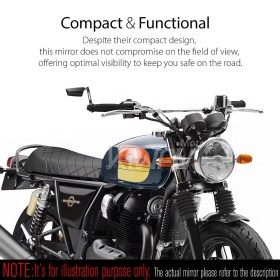 バーエンドミラー　リープ　黒　右側　ロイヤルエンフィールド Interceptor 650用