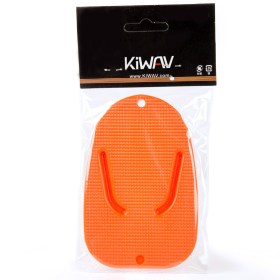 Orange motorcycle kickstand pad support puck