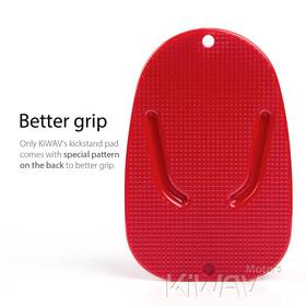 Red motorcycle kickstand pad support puck