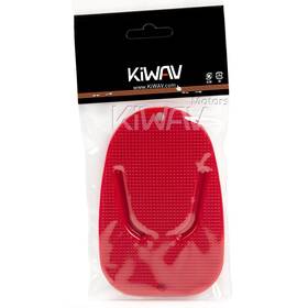 Red motorcycle kickstand pad support puck