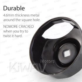 Oil filter cap wrench compatible with Harley Davidson with 76mm x 14 flutes (crank sensor)