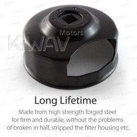 Oil filter cap wrench compatible with Harley Davidson with 76mm x 14 flutes (crank sensor)
