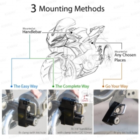 motorcycle helmet lock black fit for 7/8 inch handlebar lever/brake clamp