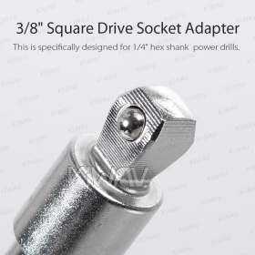 3/8-inch dual-tilt square drive socket 1/4  hex shank adapter 100mm