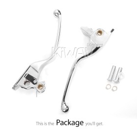 hydraulic brake and cable clutch levers clean look chrome for Harley Davidson 21-'25 Touring & Trike models