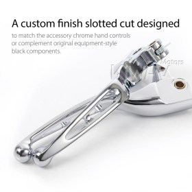 バイクレバーセット　クロム　スロット二つ付き　ハーレー　 2021以降のツーリングとトライクモデルに適用
