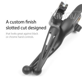 hydraulic brake and cable clutch levers 3 slotted cut black for Harley Davidson 2021-2025 Touring & Trike models