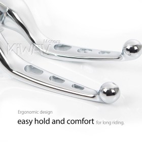 hydraulic brake and cable clutch levers tripple slotted cut chrome for Harley Davidson 2021-2025 Touring & Trike models