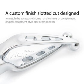 hydraulic brake and cable clutch levers tripple slotted cut chrome for Harley Davidson 2021-2025 Touring & Trike models