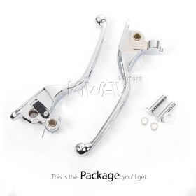 hydraulic brake and cable clutch levers tripple slotted cut chrome for Harley Davidson 2021-2025 Touring & Trike models
