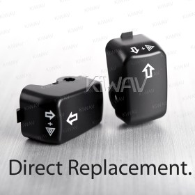switch caps black 6 pcs black compatible with Harley Davidson 96up XL