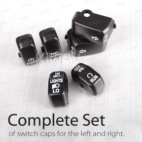 switch caps black 6 pcs black compatible with Harley Davidson 96up XL