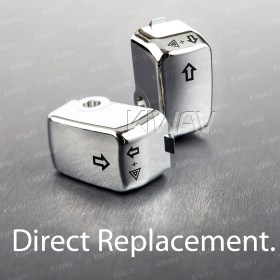 switch caps chrome 6 pcs black compatible with Harley Davidson 96up XL
