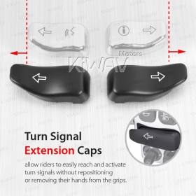 ウインカースイッチ　エクステンションキャップ　黒　ハーレー2014以降のTouringモデルに取付可能
