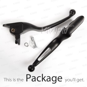 brake & clutch levers black compatible with Harley '08-'13 Touring & '14- Trike models SLOTTED CUT TYPE A