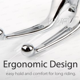 brake & clutch levers chrome compatible with Harley '08-'13 Touring & '14- Trike models SLOTTED CUT TYPE C