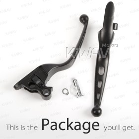 brake & clutch levers black compatible with Harley '08-'13 Touring & '14- Trike models EDGE CUT TYPE A