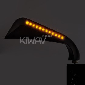 Axe black LED mirrors compatible with Harley-Davidson